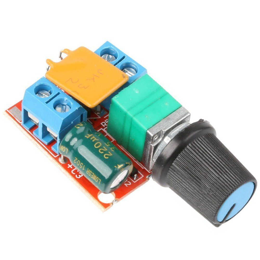 2PC Mini Dc Motor PWM Speed Controller 3v-35v Speed Control Switch LED Dimme