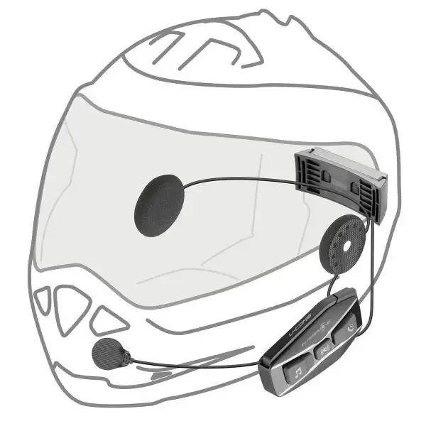 Interphone Cellularline Motorcycle Intercom Model U-Com 16 Bluetooth & Mesh