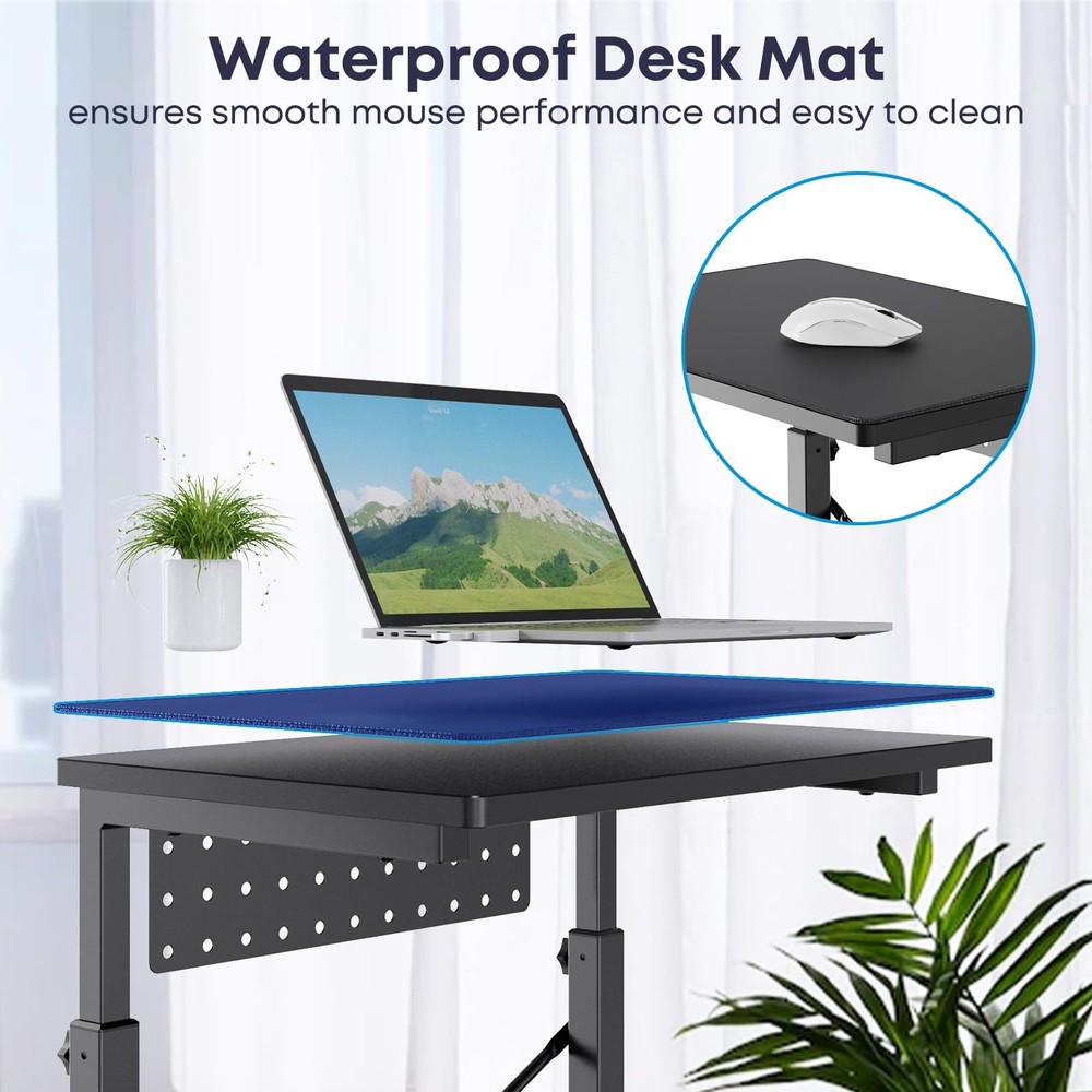 Height Adjustable Computer Tower Stand - 2-Tier ATX-Case PC Floor Stand with ...