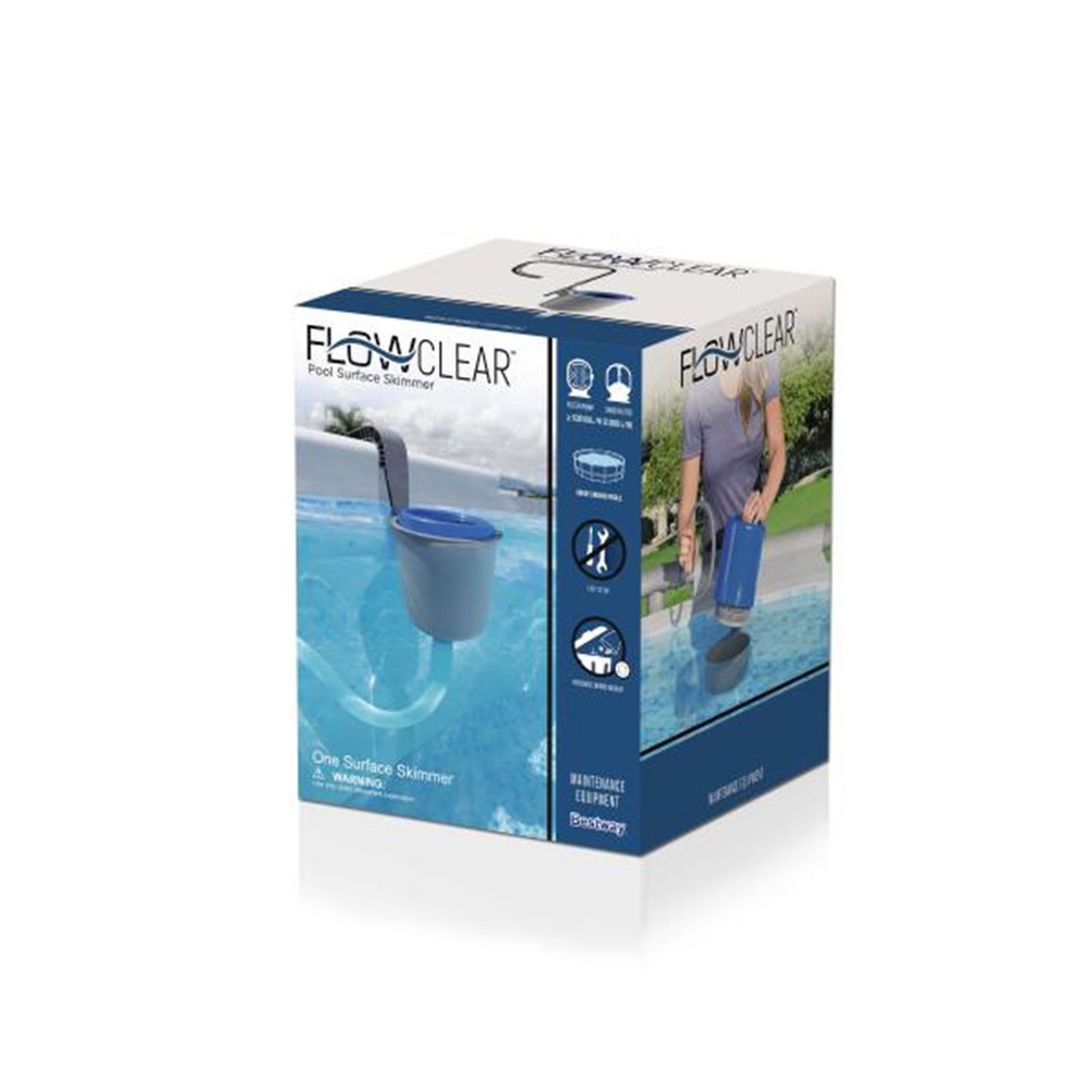 Bestway Flowclear Wall Mounted Automatic Swimming Pool Surface Skimmer, 2 Pack