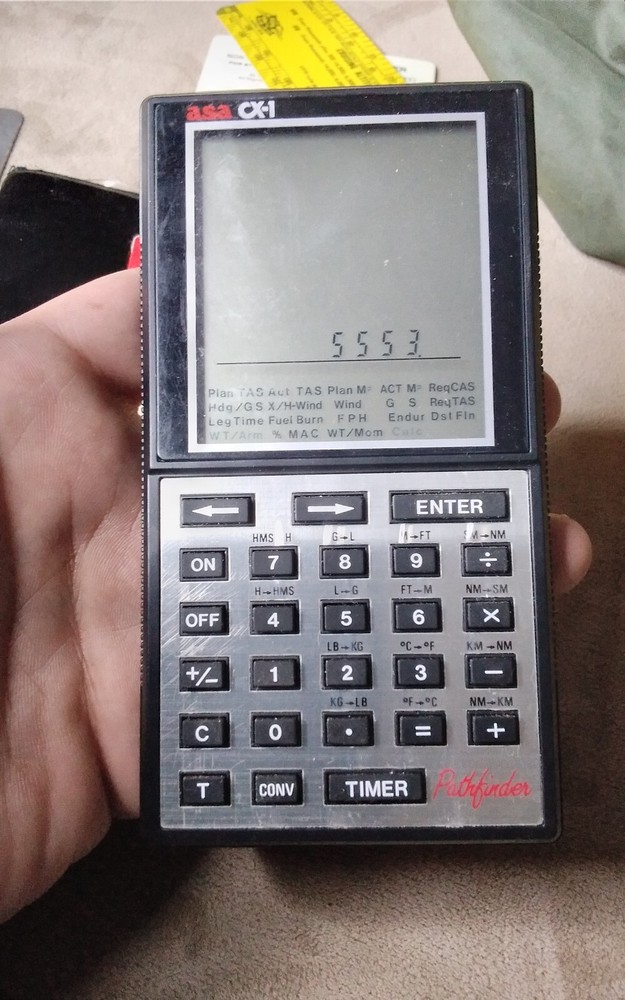 Vtg ASA CX-1 Pathfinder, Flight Plan Metal Clipboard, Holding Pattern Computer