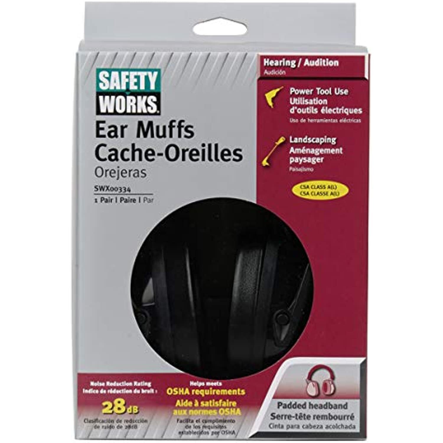 Safety Works SWX00334 Pro Series Ear Muffs NRR 28