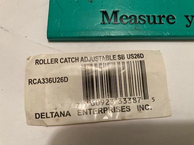 SOLID BRASS - ADJUSTABLE DELTANA #RCA336U26D 2 1/4" X 7/8" ROLLER CATCH BC