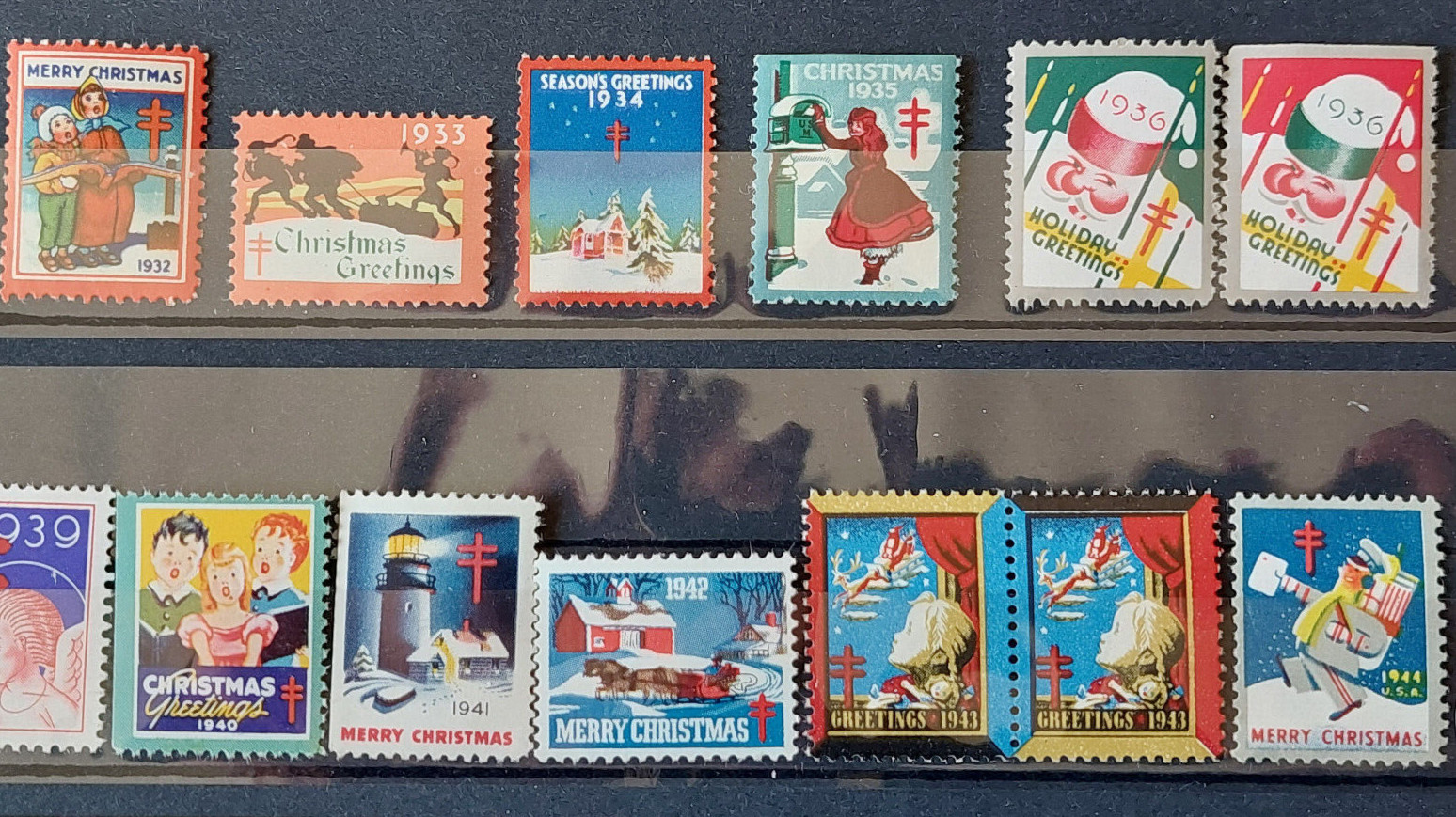 US Christmas Seals lot: one MNH stamp from each year 1930-1953 + BONUS!