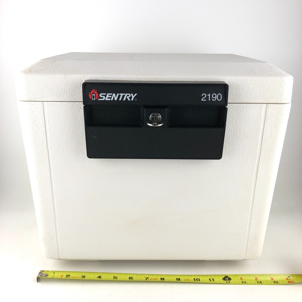 Sentry 2190 Safe Keyed FireProof Security Privacy Lock Box with Key File Folder