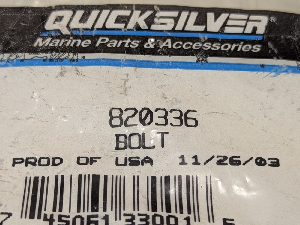Genuine Mercury Bolt 820336 NEW OEM