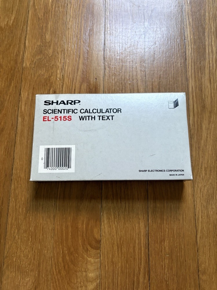 New SHARP EL-515S Scientific Solar Cell Calculator + Case & Book