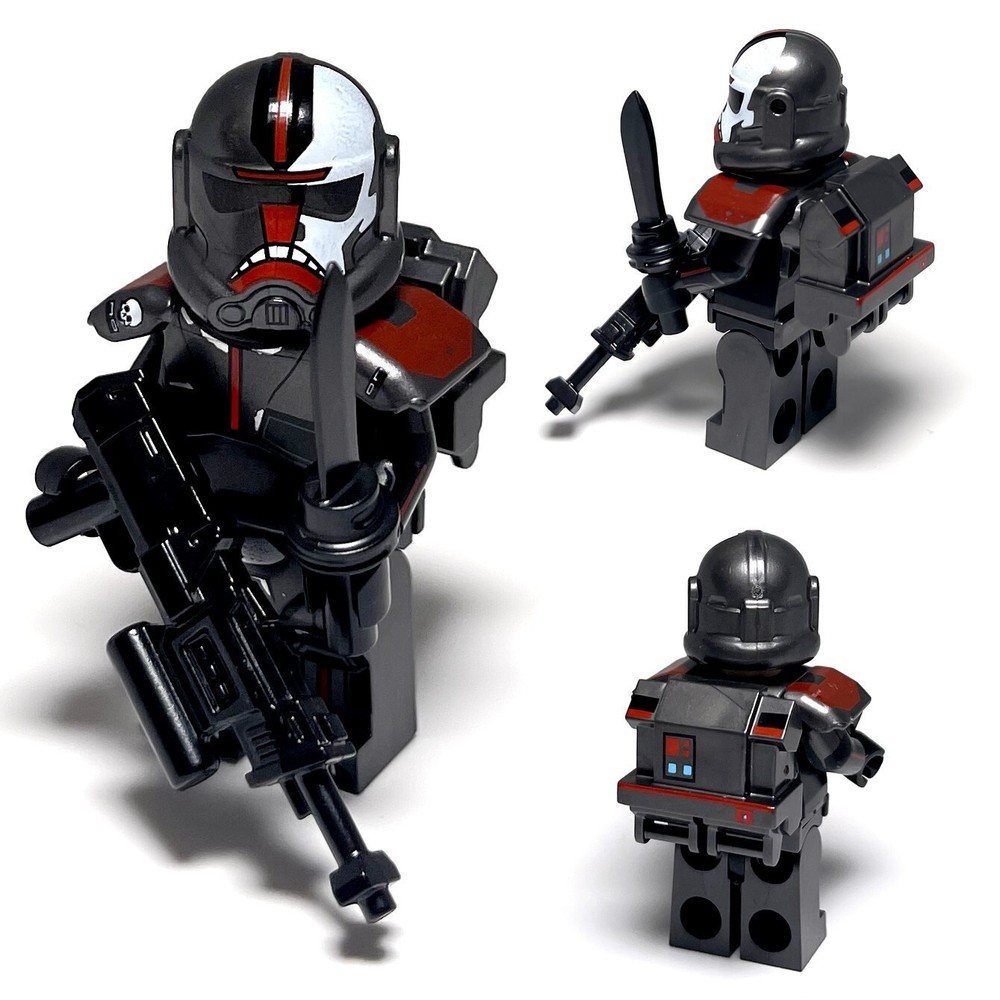 Bad Batch Custom Lego Minifigures Star Wars Clone Force 99 Elite Black Commandos