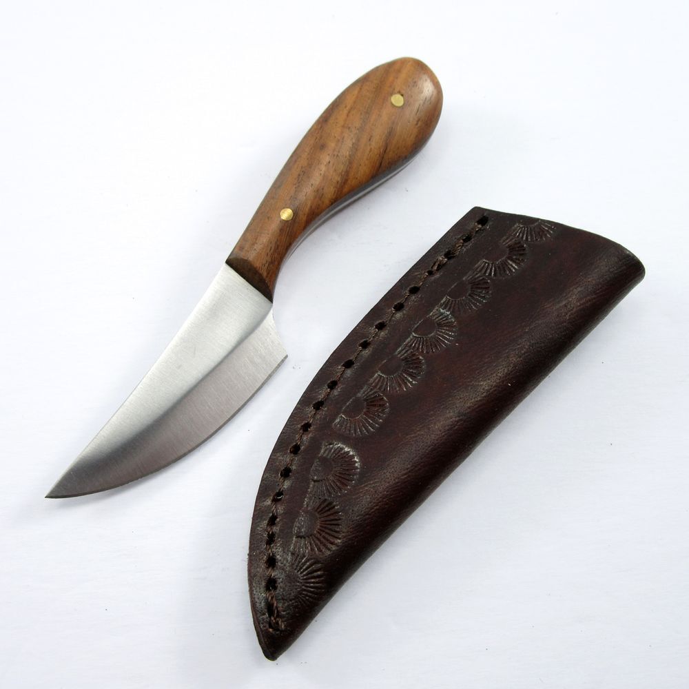 Native American Indian Style Small Skinning Patch Knife 4.5" Overall + Sheath