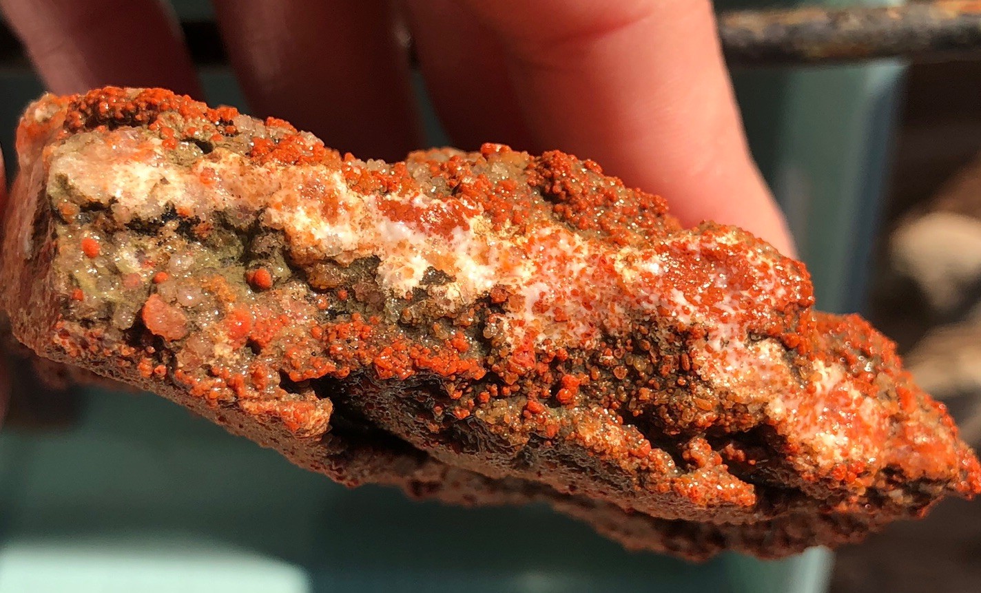 Utah Grape Agate 155g Rough Specimen Red Botryoidal Chalcedony Clear White