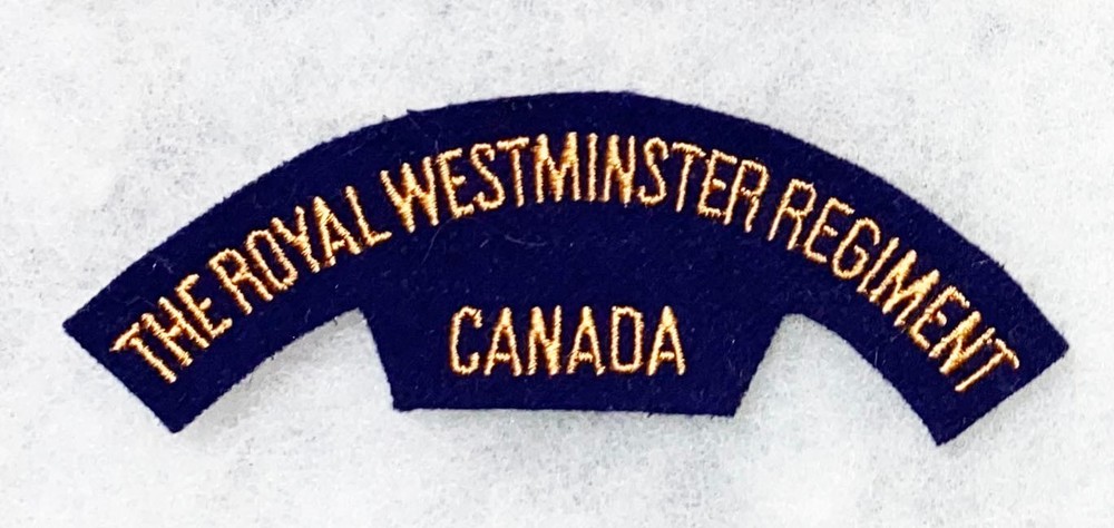 The Royal Westminster Regiment Canada Title / Patch