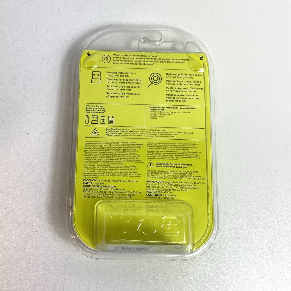 Logitech Laser Presentation Remote R-R0008 NIB