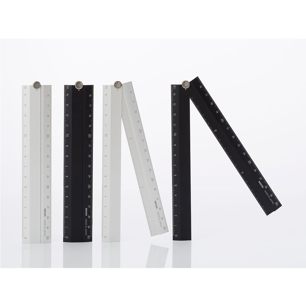 42254006 Multi Aluminium Ruler 30cm Engineering Architectural Scale Black