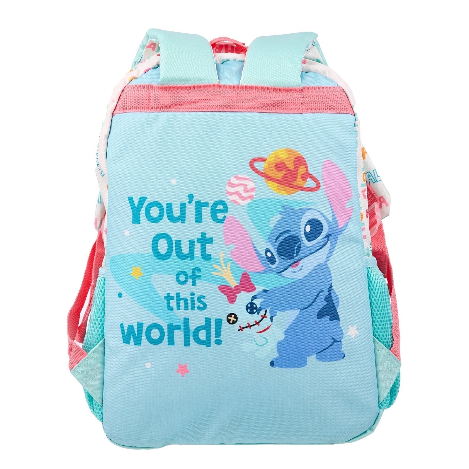 Disney Lilo & Stitch Girls' 17" Iridescent Rainbow Scrump Backpack NEW