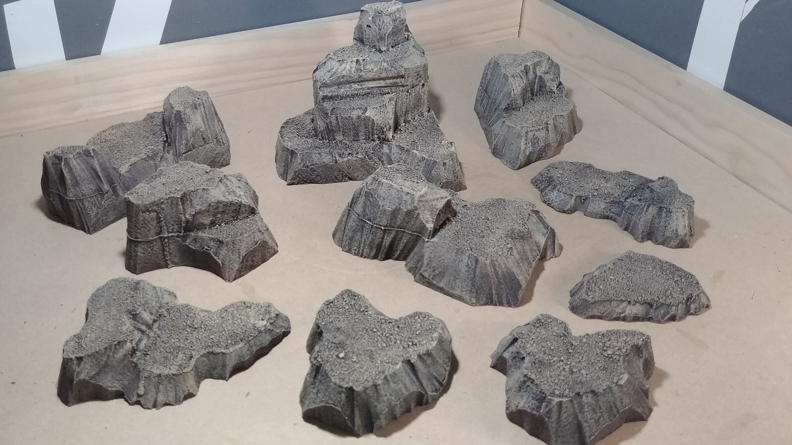 Tabletop Wargaming Terrain - Tall Hills - Large Box Set of Wasteland or Desert