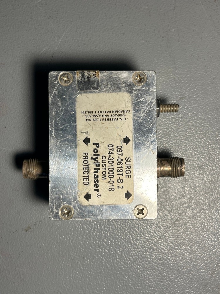 PolyPhaser 097-0619T-B.2 RF Surge Protector / Lightning Arrester 50Ω Coax