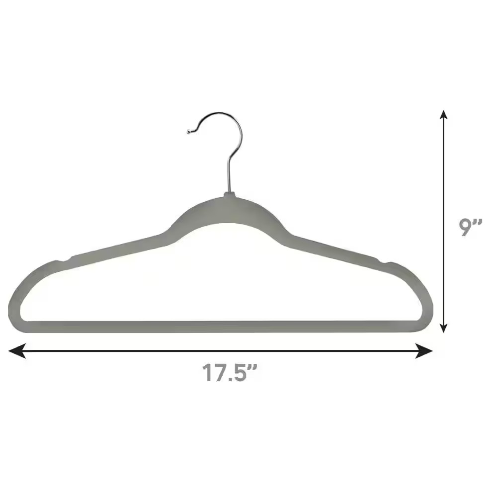 Gray Plastic Hangers 50-Pack