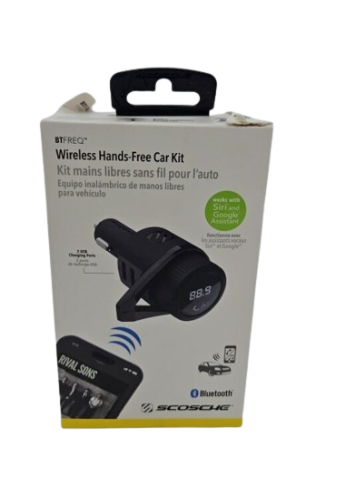 Scosche Bluetooth FM Transmitter (2.4A/12W 2-Port USB-A) - Black