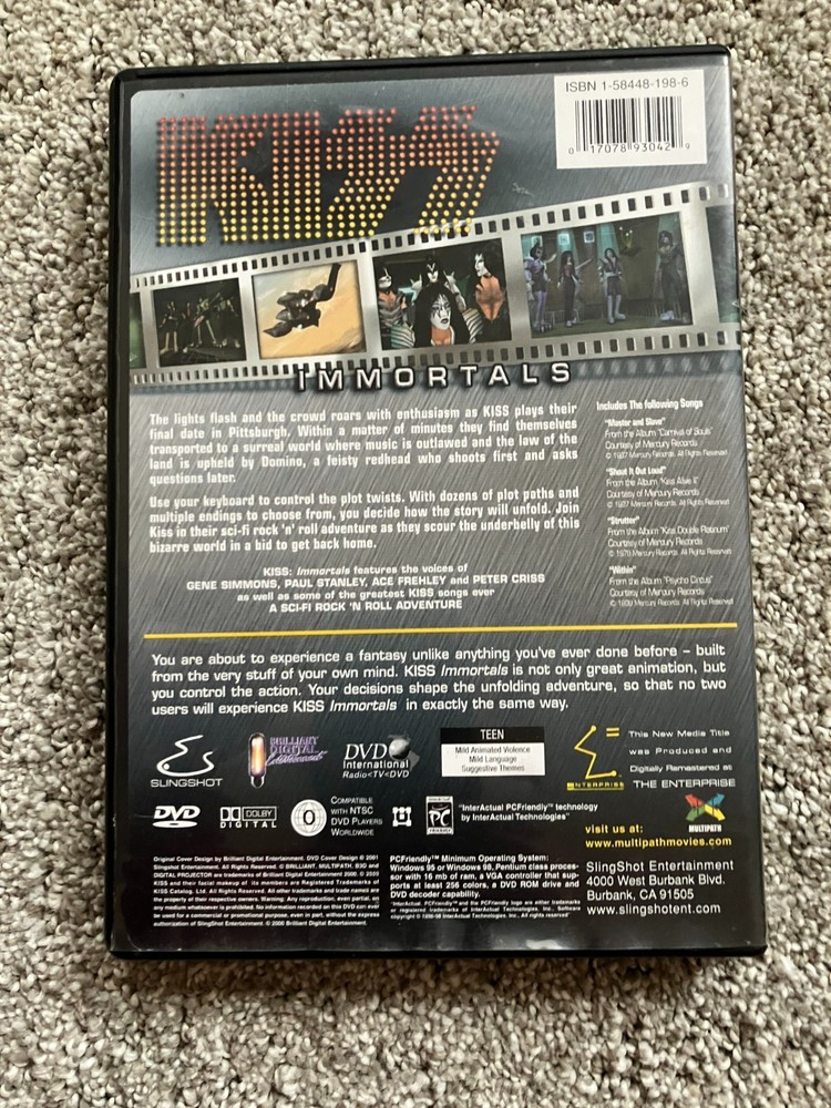KISS - Immortals (DVD, 2001)