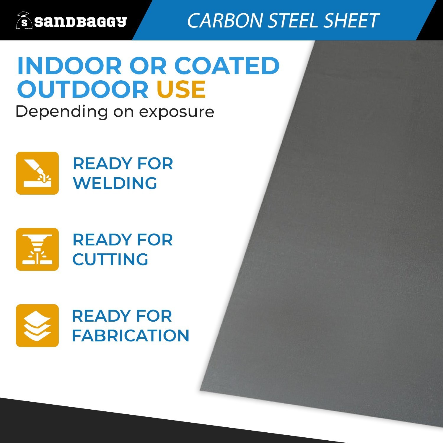 2 ft x 4 ft Cold Rolled Carbon Steel Sheet — 20 Gauge A1008 Plate - Sandbaggy