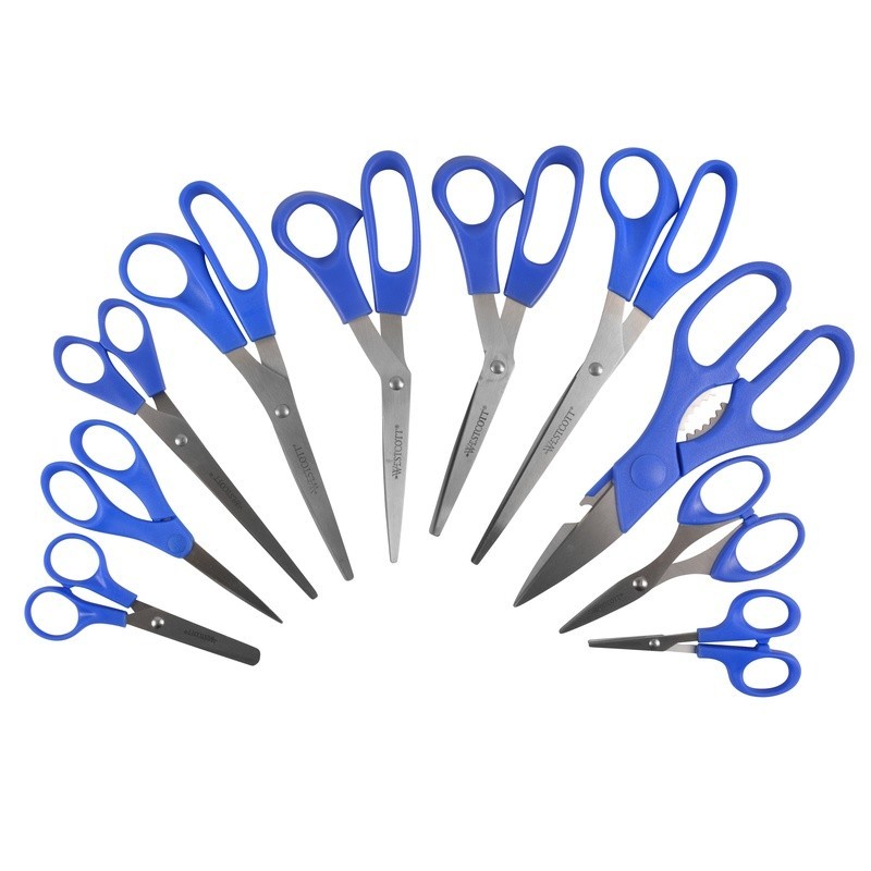 Multipurpose Stainless Steel Scissors Value Pack 10pcs All Purpose Cutting Tools