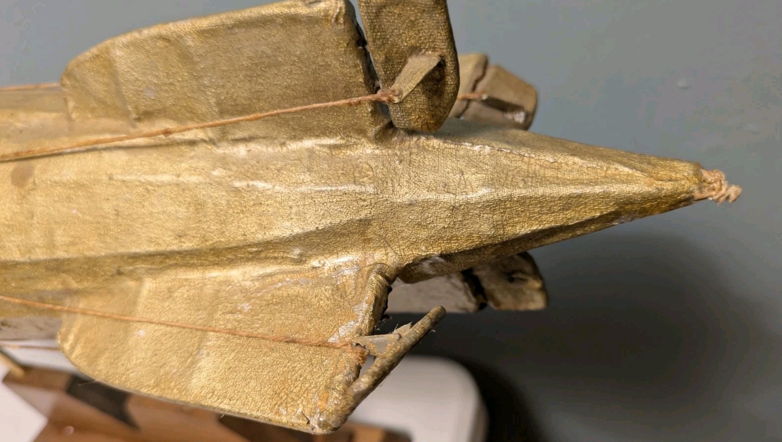 Antique Handmade LZ-127 Graf Zeppelin Germany Paper & Wood Model 1928 AJ