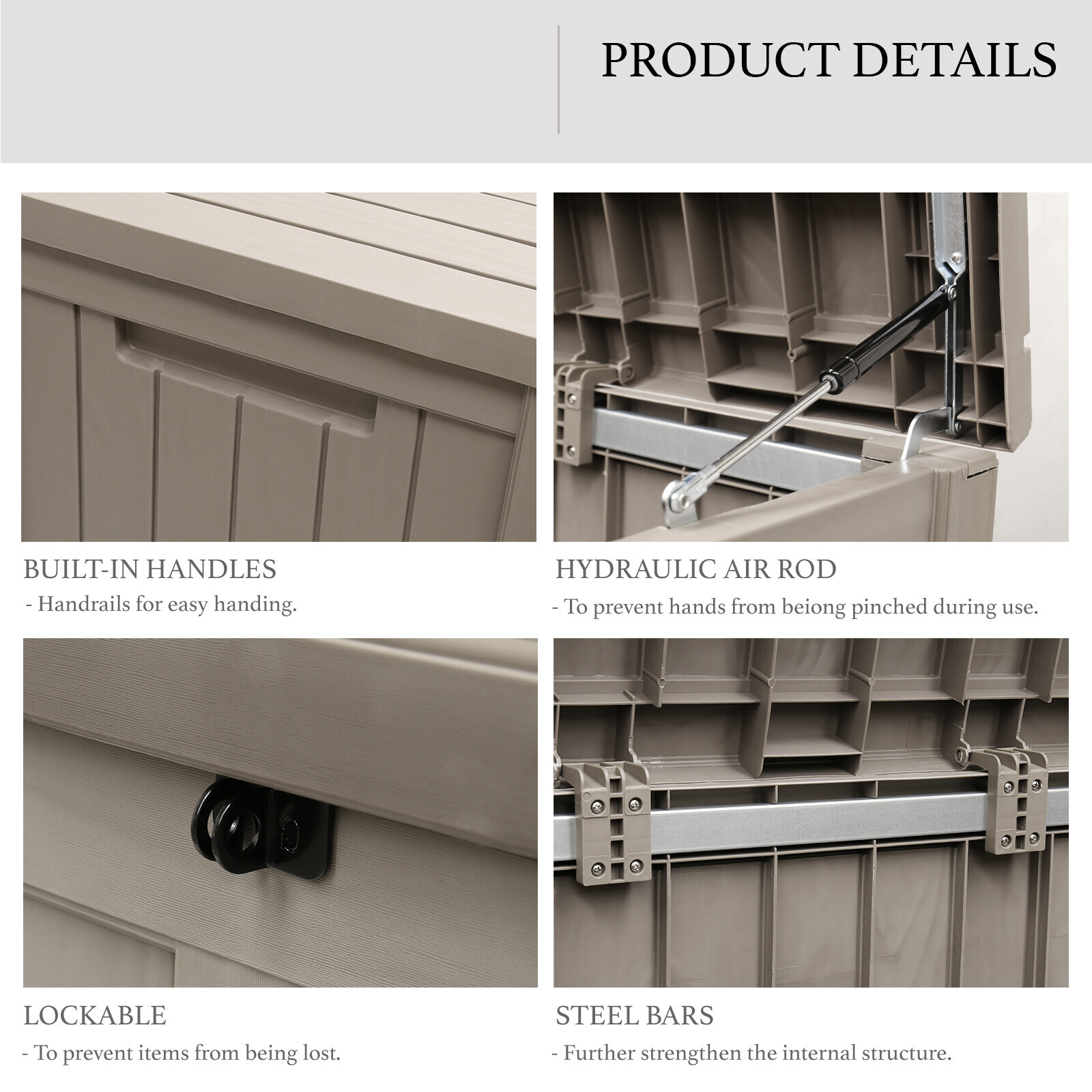 120 Gallon Deck Box Storage Outdoor Patio Chest Organizer Furniture Garden Bench