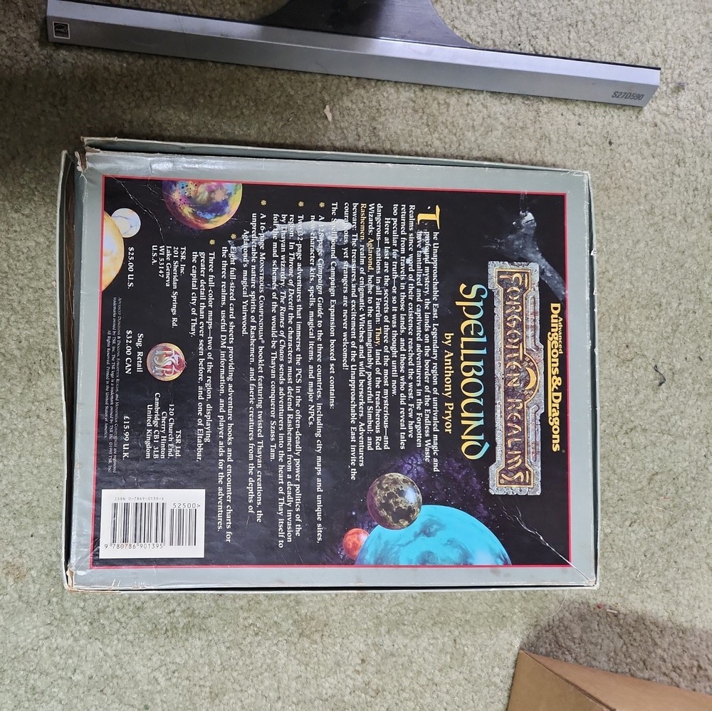 AD&D Forgotten Realms Spellbound Box Set Incomplete