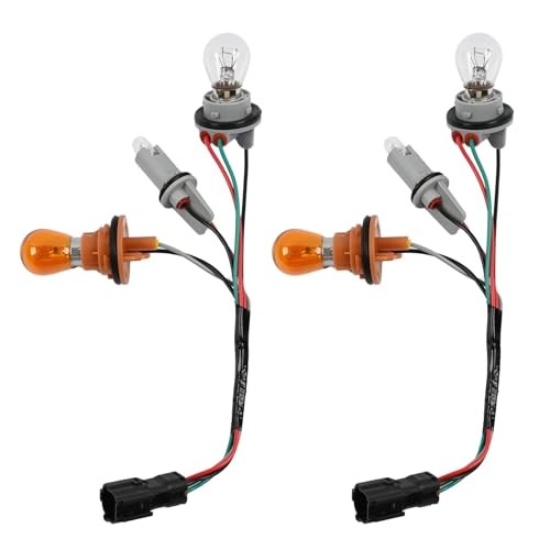 2Set Socket & Wire with Bulbs Tail Light Harness Assembly Compatible with Kia