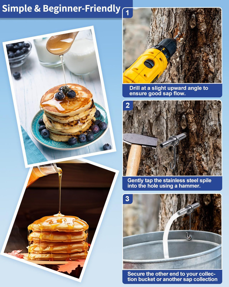 42Pcs Maple Syrup Tapping Kit, (42 Pcs) maple syrup tapping kit, Clean