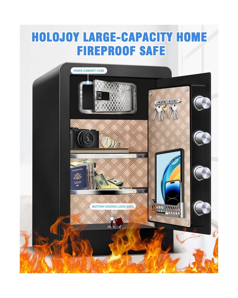 8.5 Cu Ft Super Large Fireproof Waterproof Safe Box for Office Document- HIDD...