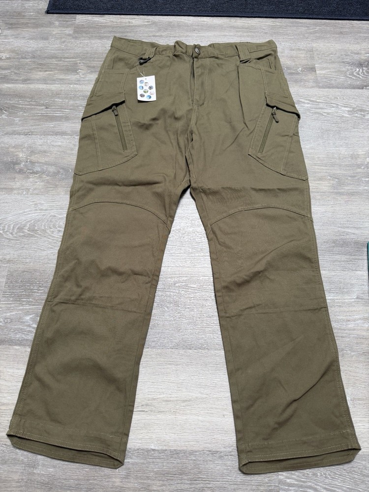 Olive Tactical Hunting Pants Solid Pattern Regular Size 40x30 Outdoor Utility