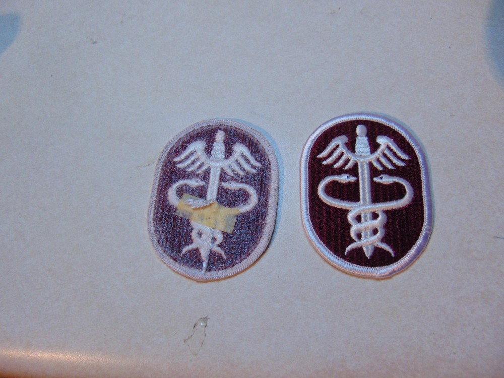 MILITARY PATCH SEW ON US ARMY COLORED MEDICAL COMMAND