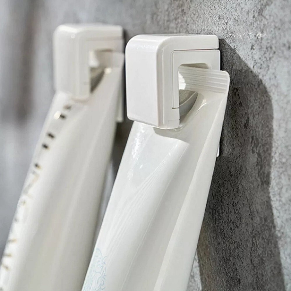4-Pack Toothpaste Clip Holder – Space-Saving Bathroom Rack for Tubes & Cleanser