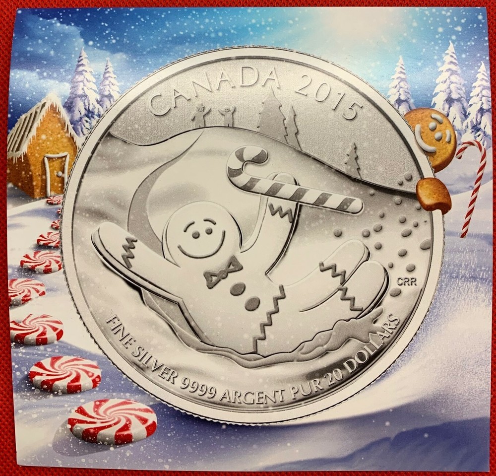 2015 Canada $20 for $20 SILVER COIN GINGER BREAD MAN