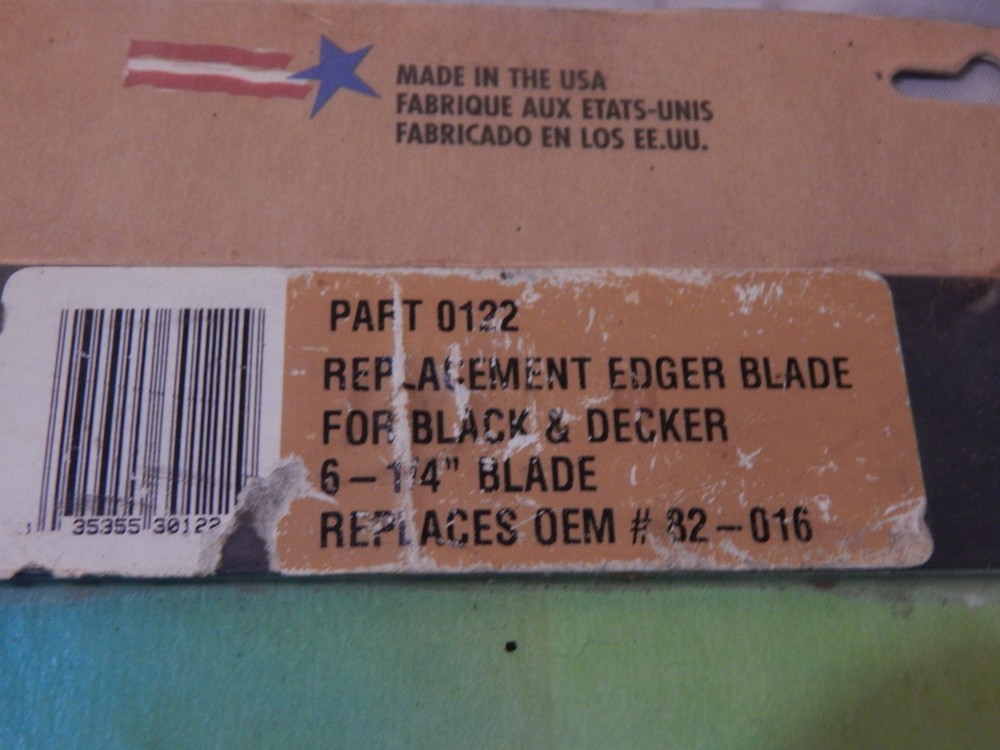 Max Power Replacement Edger Blade Black & Decker 6-1/4" Part 0122