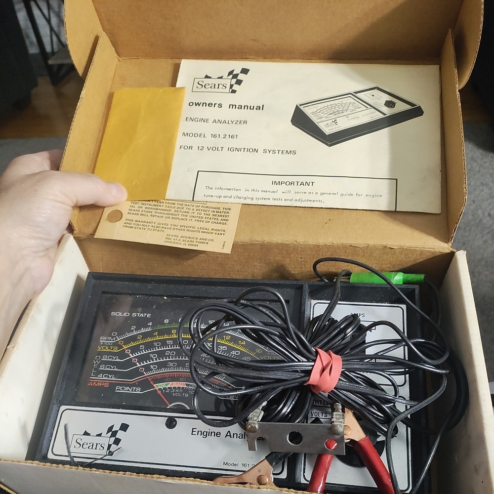 Vintage SEARS Engine Analyzer Model 161.2161 Made in U.S.A.
