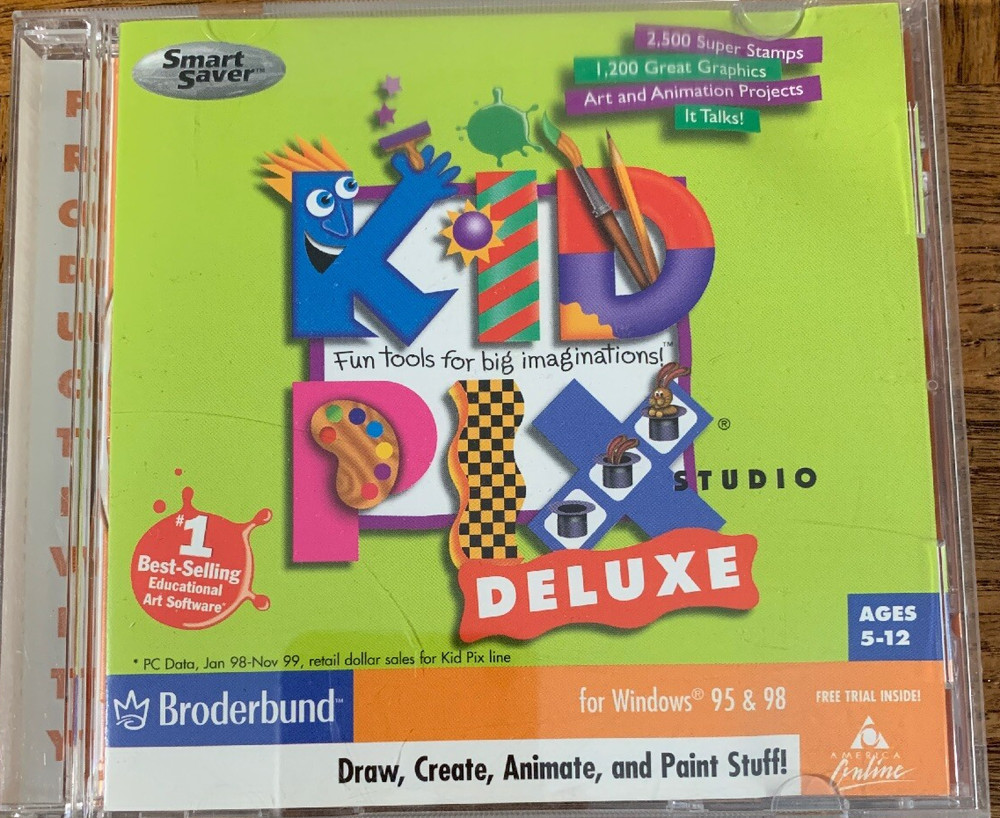 Kid Pix Deluxe Computer PC CD Rom Software