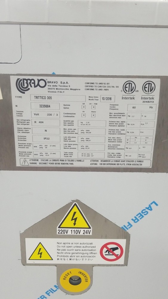 Bravo Trittico Executive Series 305 Multi Function Batch Freezer