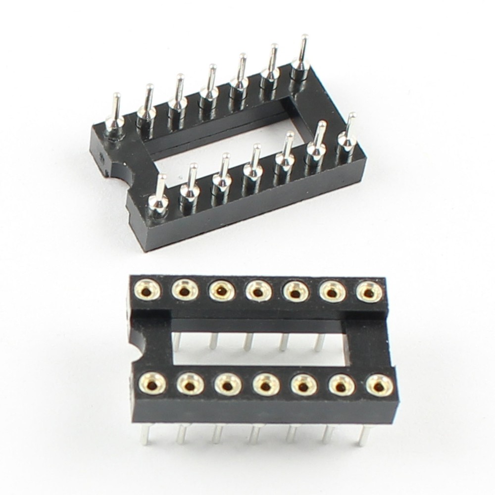34Pcs New 14 Pin Round DIP IC Socket Adapter 14Pin