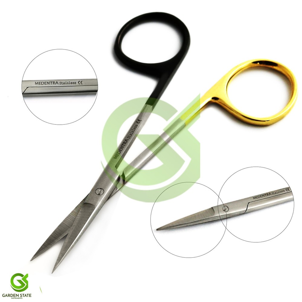 TC Iris Scissors, 4.5", Straight, Sharp, Premium Surgical Supercut Shears Gold