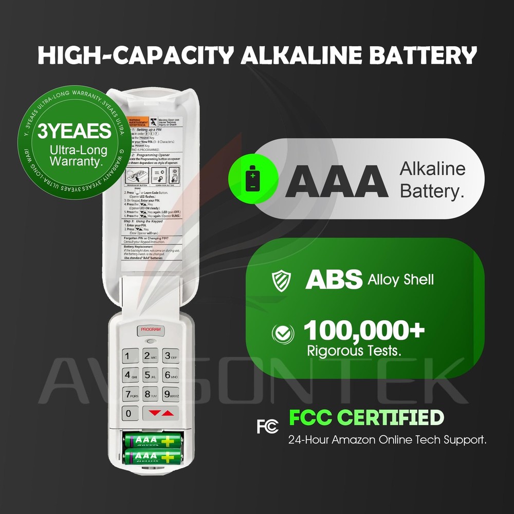 OKP-BX Wireless Overhead Door Keypad - with Legacy Python Odyssey Destiny Pha...