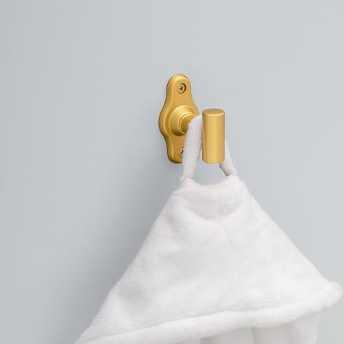Calloway (1-Pack) Towel Hooks Single Bathroom Hooks Wall Mounted Satin Gold