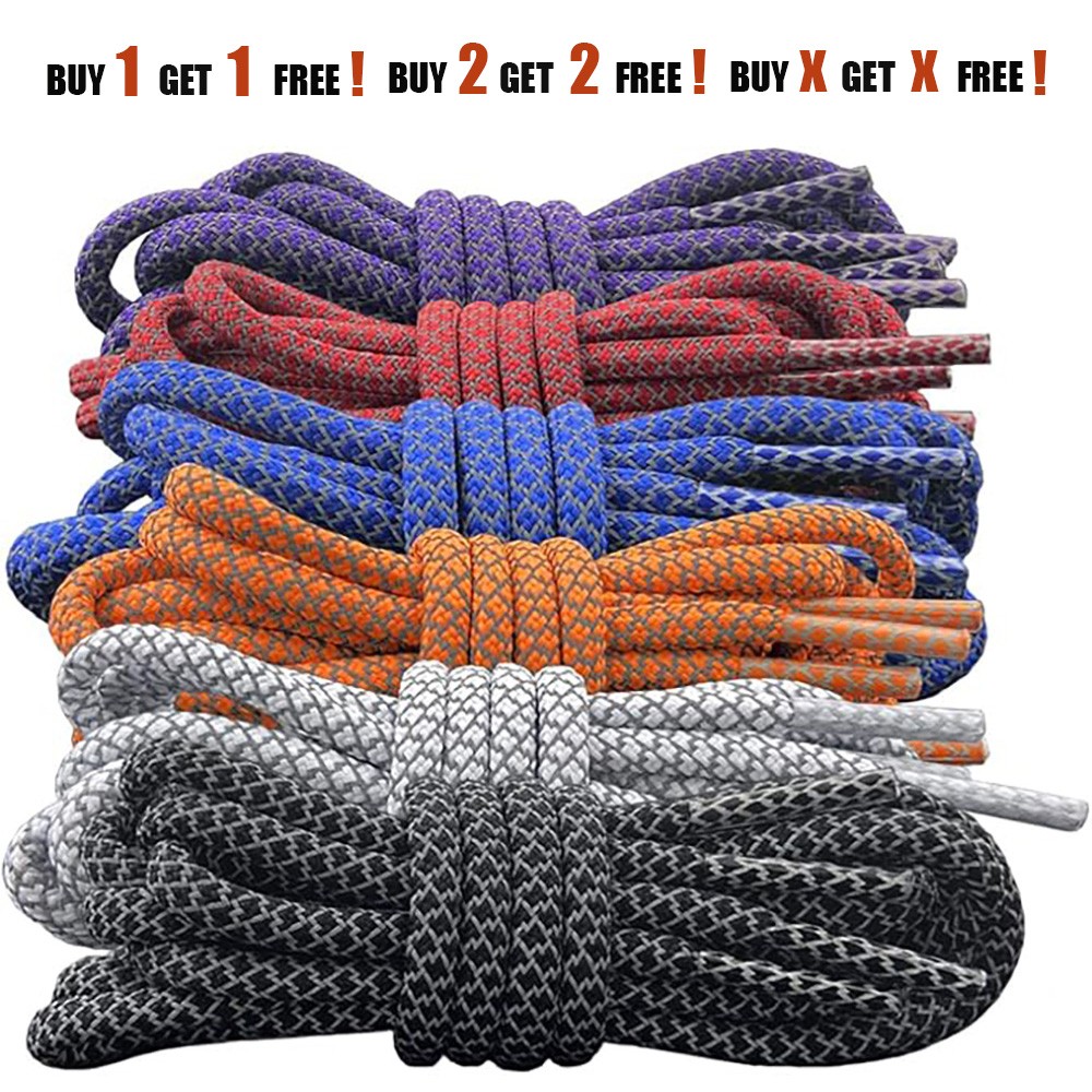 3M Reflective Round Rope Shoe Laces Shoelaces Sneakers Athletic Sports Strings