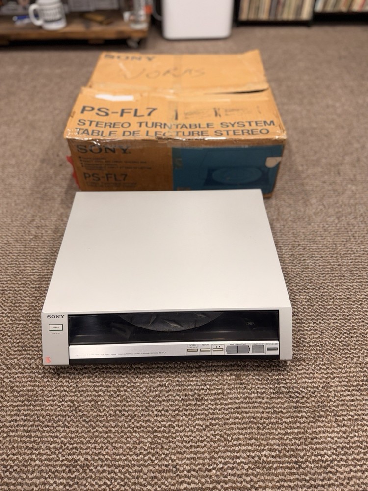 Sony PS-FL7 Front Loading Direct Drive Linear Tracking Turntable Tested Works