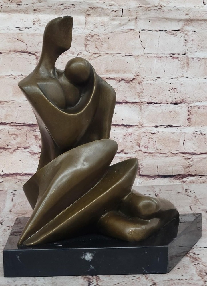 100% Solid Bronze Abstract Couple Holding Each Other by Lost Wax Method Artwork
