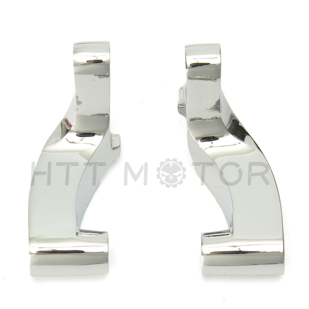 Chrome Mirror Relocation Extension Adapter Kit for Harley Davidson Motorcycles