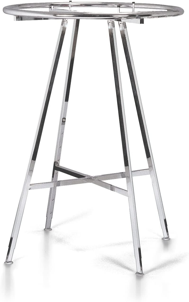 Chrome 36" Round Clothing Rack Height 48 - 72" H Leveler Glides Garment