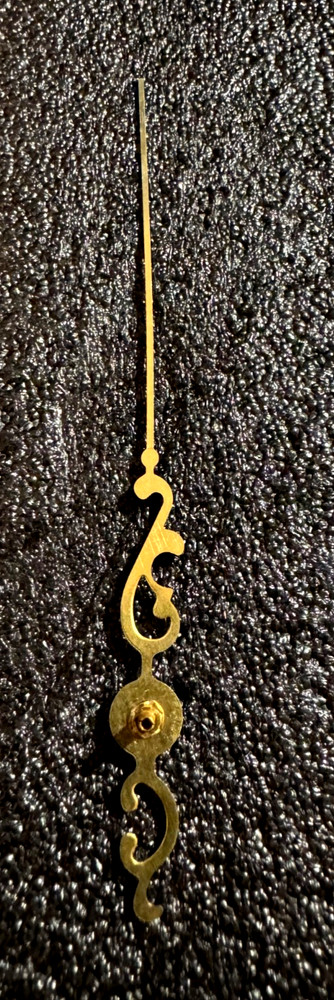 CLOCK HAND 3" BRASS PLATED DIY REPLACEMENT SINGLE HAND NEW