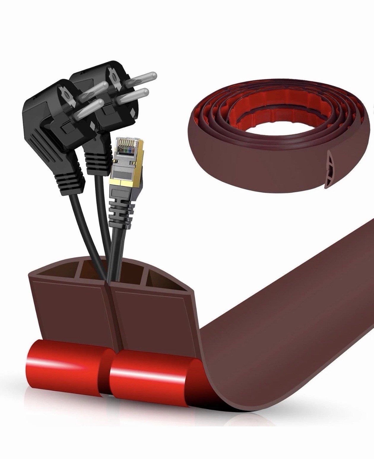 10Ft Floor Cord Cover Self Adhesive Cord Hider Floor 10Ft Floor Cable Protector